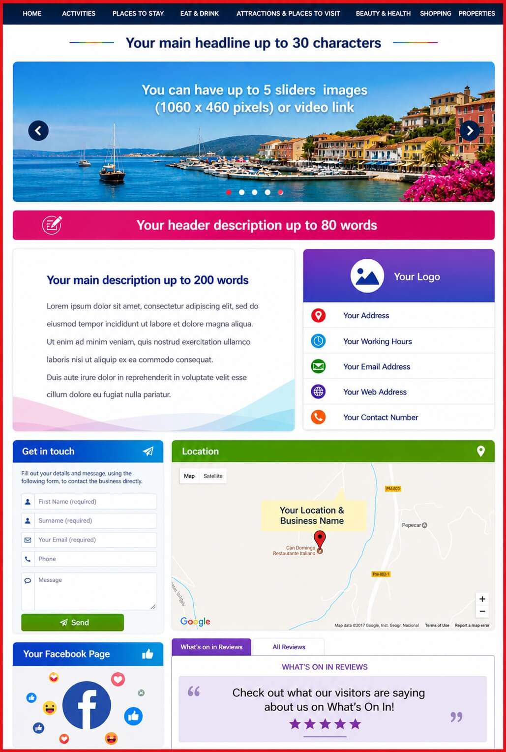 Sales Page Layout when Advertise in Hereford